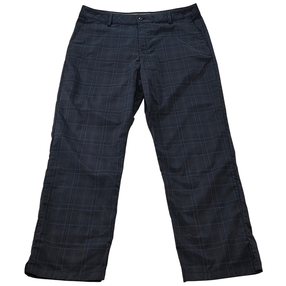 Under Armour Match Play Performance Golf Pants Black Glenn Plaid Mens‎ 40x32
